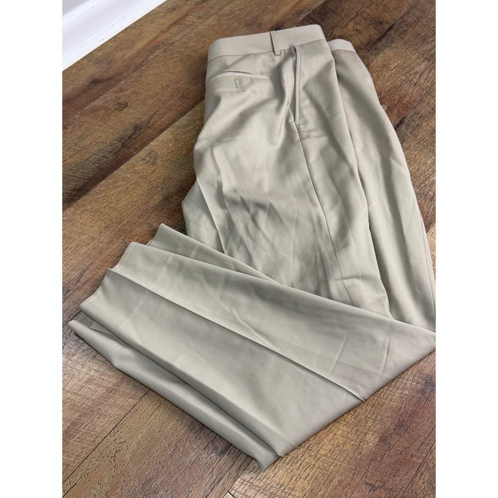 Hugo Boss James Brown US Tan Beige 100% Virgin Wool Dress Pants Mens 36R